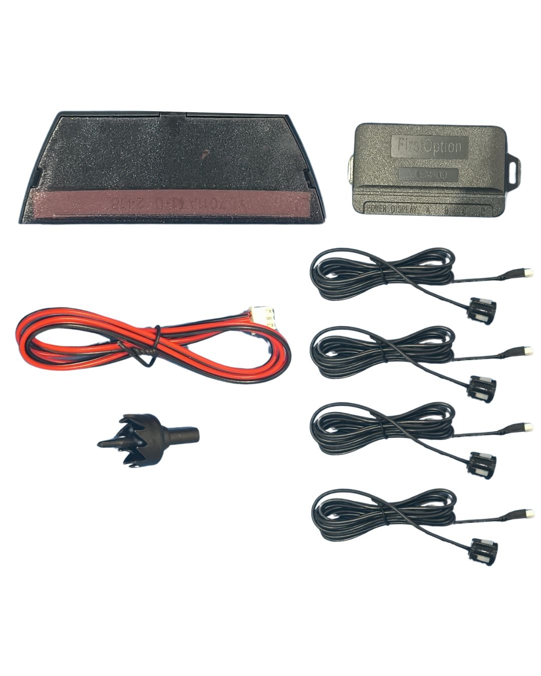 SENSOR DE ESTACIONAMENTO FIRSTOPTION PRETO 18 MM 4 PONTOS