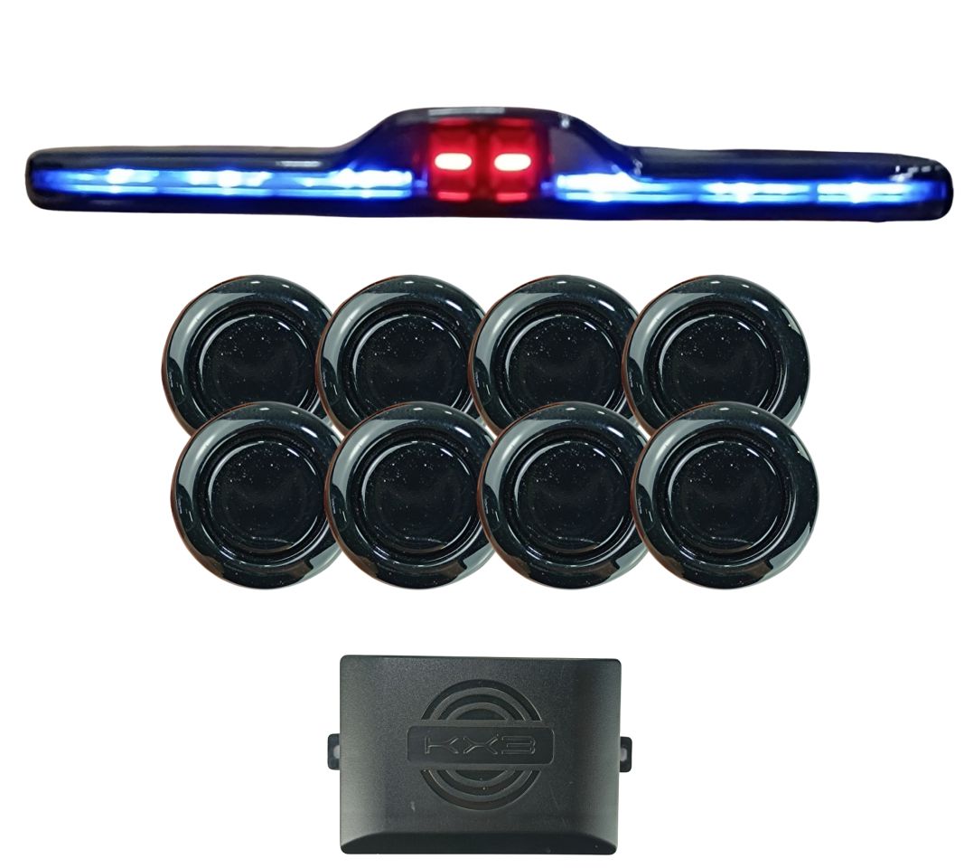 SENSOR DE ESTACIONAMENTO KX3 8 PONTOS PRETO 18 MM