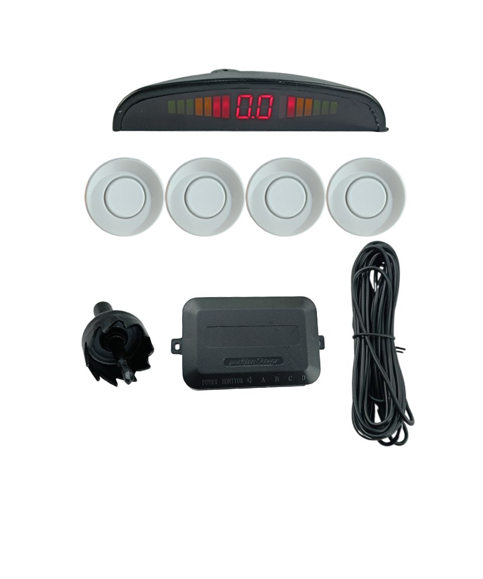 SENSOR DE ESTACIONAMENTO VX GROUP BRANCO 22 MM 4 PONTOS