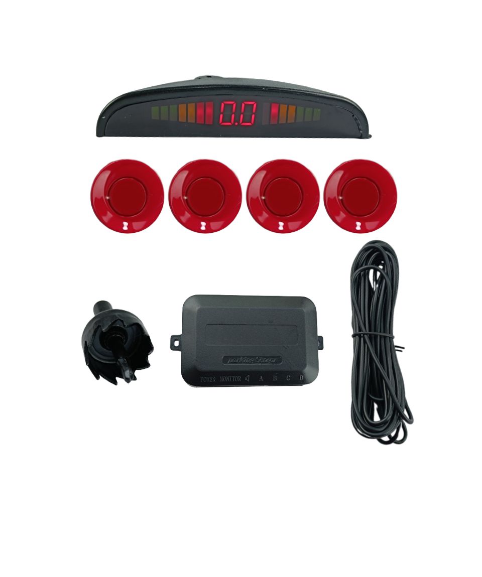 SENSOR DE ESTACIONAMENTO VX GROUP VERMELHO 22 MM 4 PONTOS