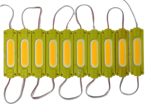 TABELA RIGIDA SUPER LED COB ULTRA AMARELO 12V CARTELA C/ 10 UNIDADES