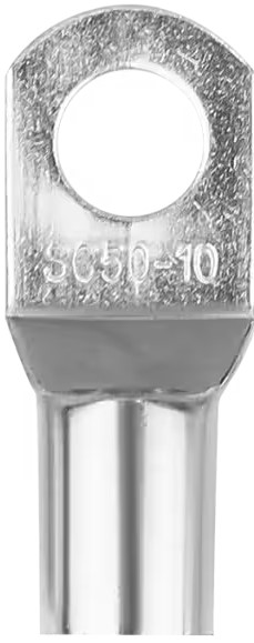 TERMINAL DE COMPRESSÃO 50 MM PRATA FURO 10 MM PCT C/ 10 UNIDADES PERMAK