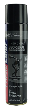 TINTA SPRAY PRETO BRILHANTE CHEMICOLOR 400ML